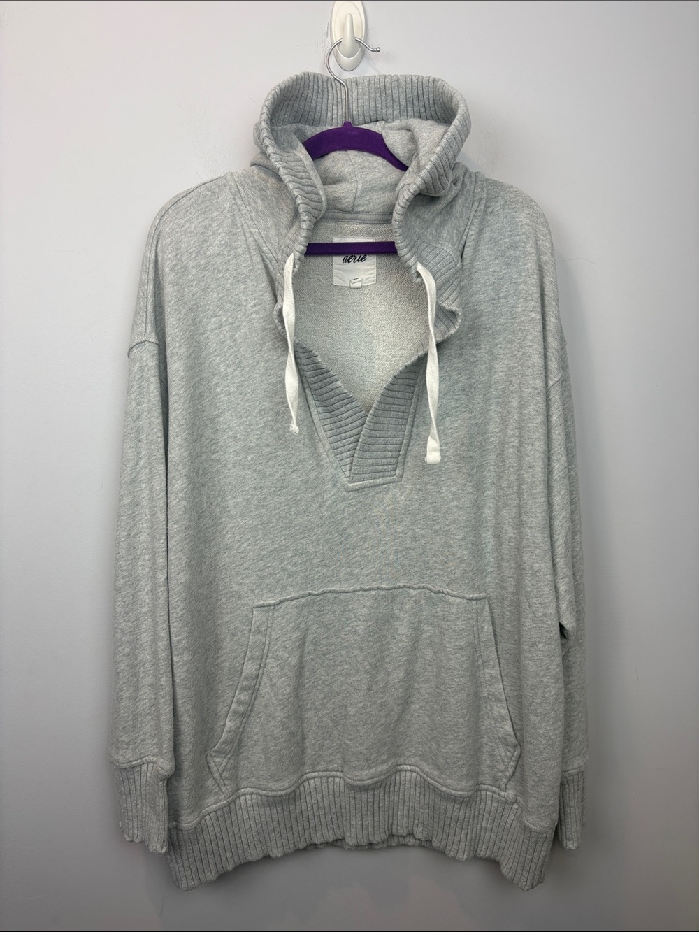 aerie Light Gray Pullover Hoodie